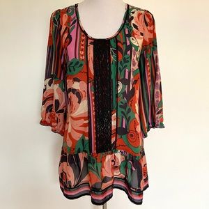 🌿Anthropologie Silk Tunic Blouse